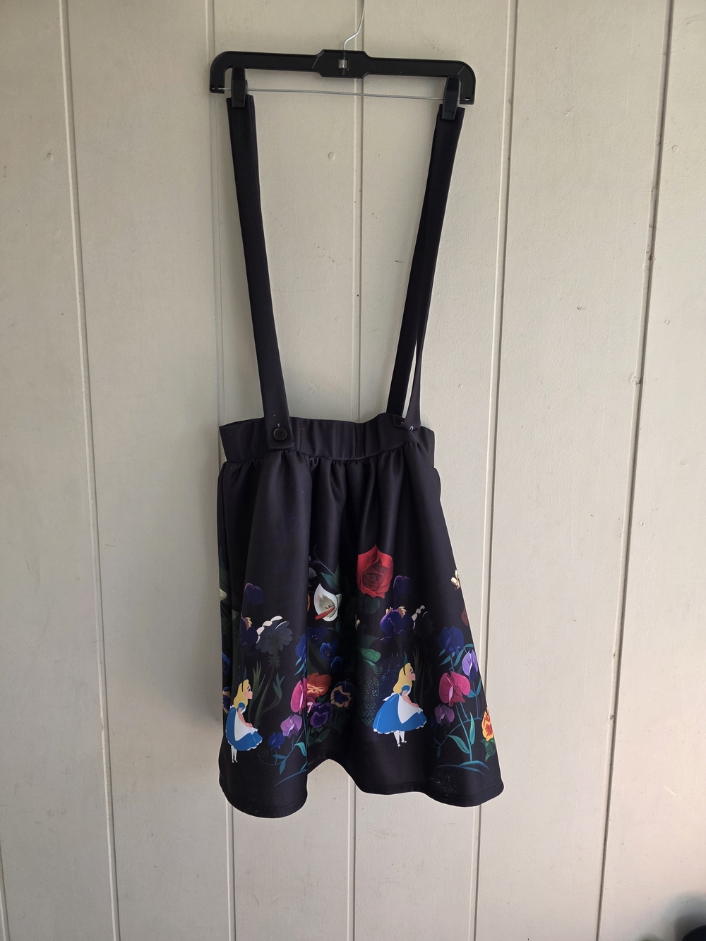 Disney Hot Topic Alice In Wonderland Flower Garden Suspender Skirt Sz Medium